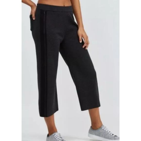 Mare Di Mari X Bandier Women's Wool Capri Sweatpants‎ Size M Black - Picture 1 of 14